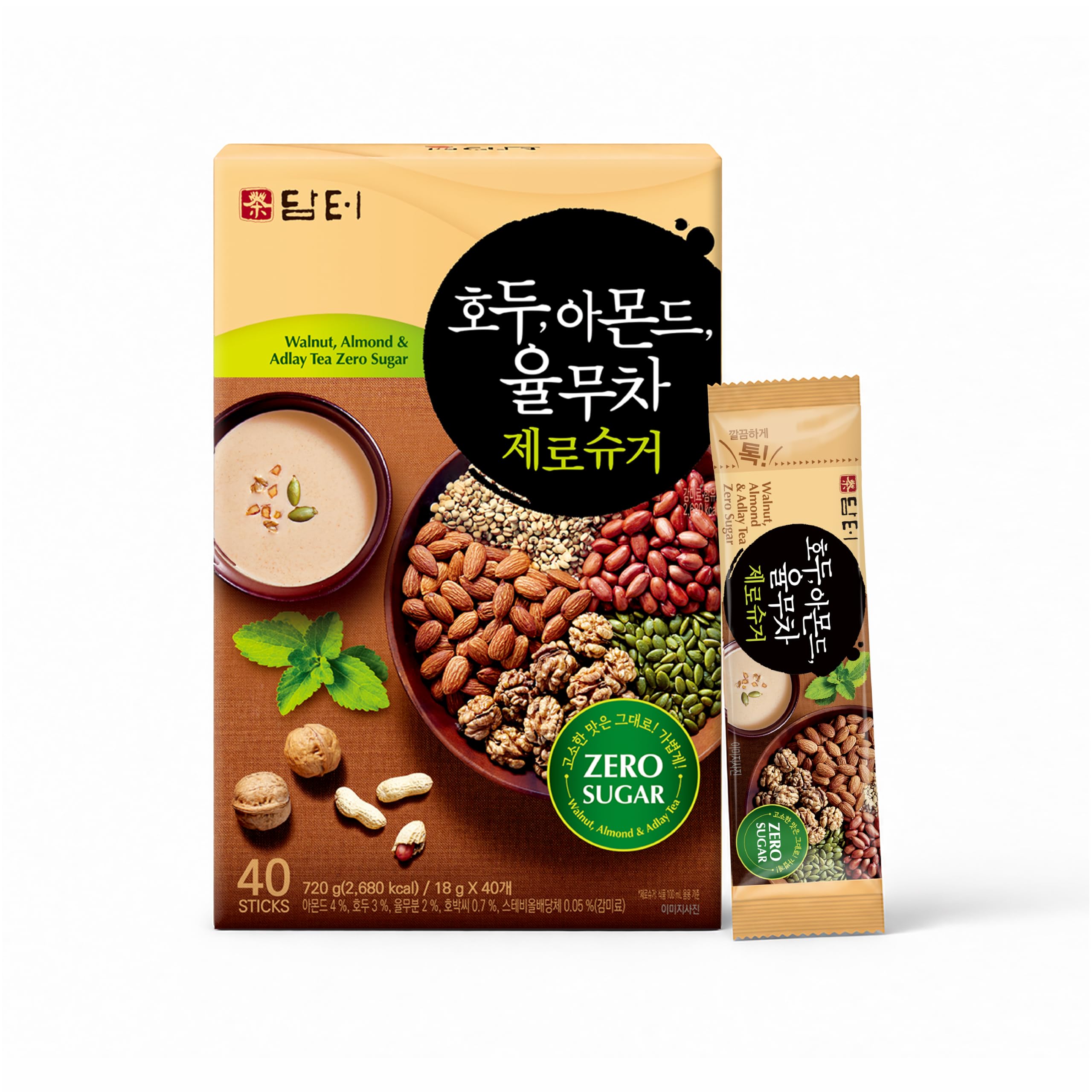 Amazon.com : Damtuh Zero Sugar Walnut Almond Adlay Tea, Korean
